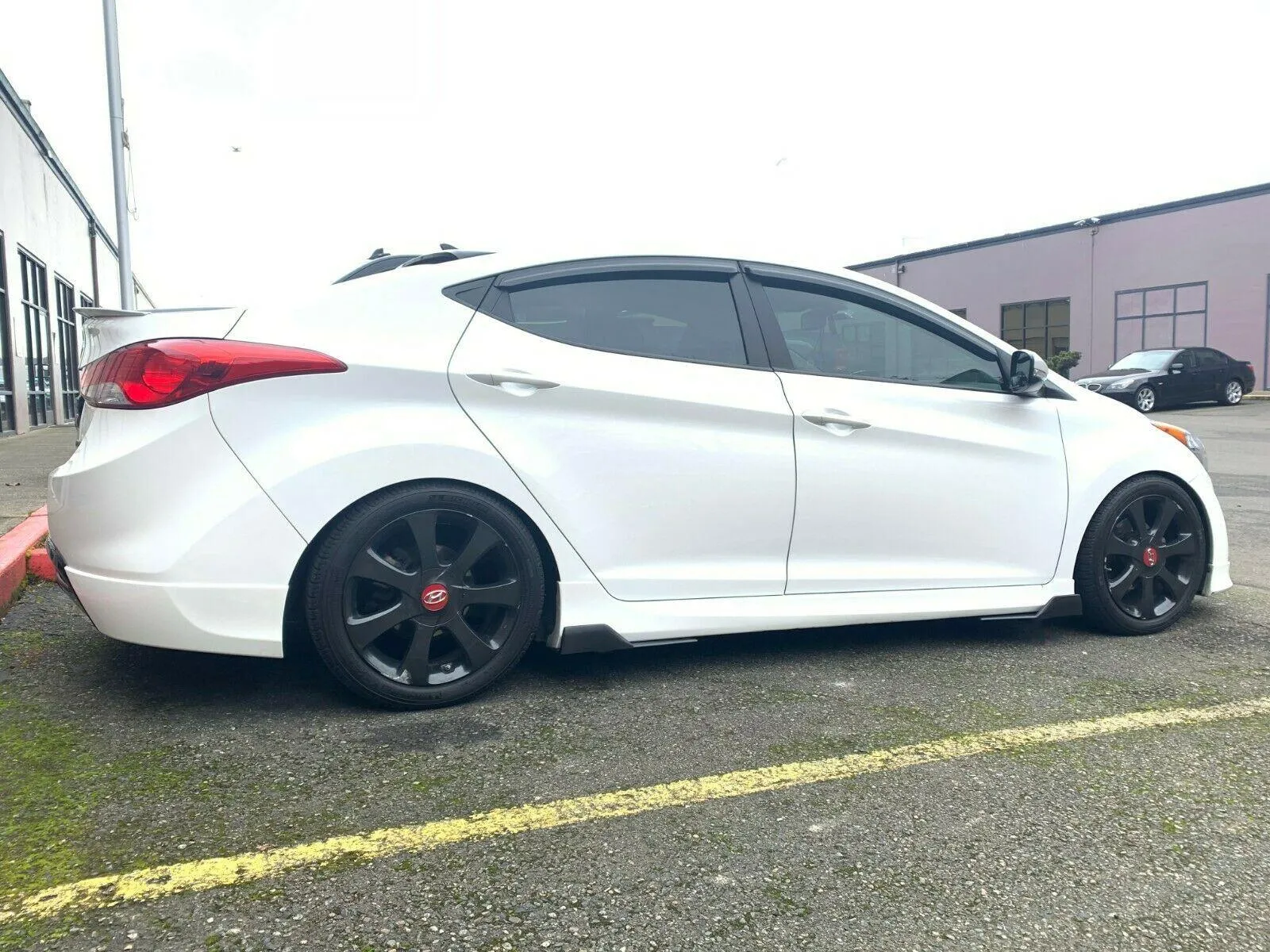 For Hyundai Sonata 2008-2020 Black Side Skirts Splitter Spoiler Diffuser Wing