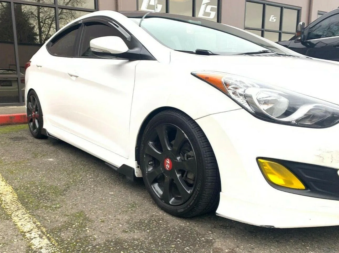 For Hyundai Sonata 2008-2020 Black Side Skirts Splitter Spoiler Diffuser Wing