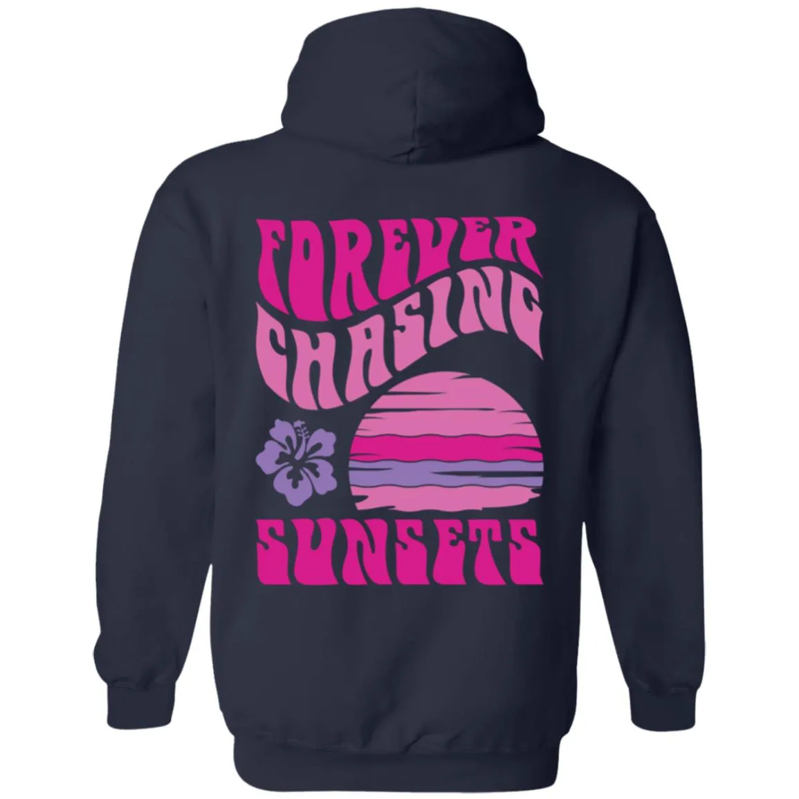 Forever Chasing Sunsets Hoodie - Pink DOUBLE SIDED - New!