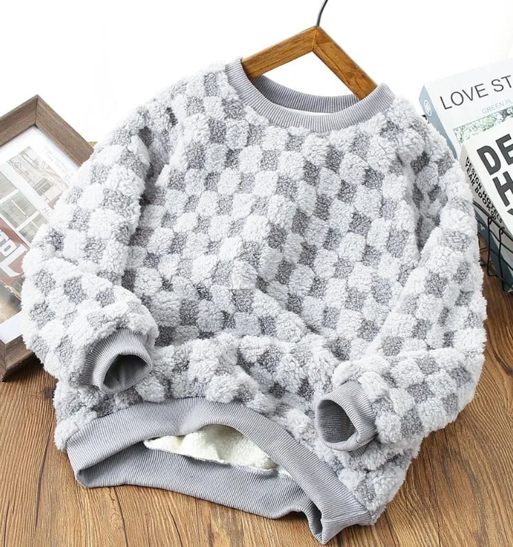 Fuzzy Checker Pullover Preorder