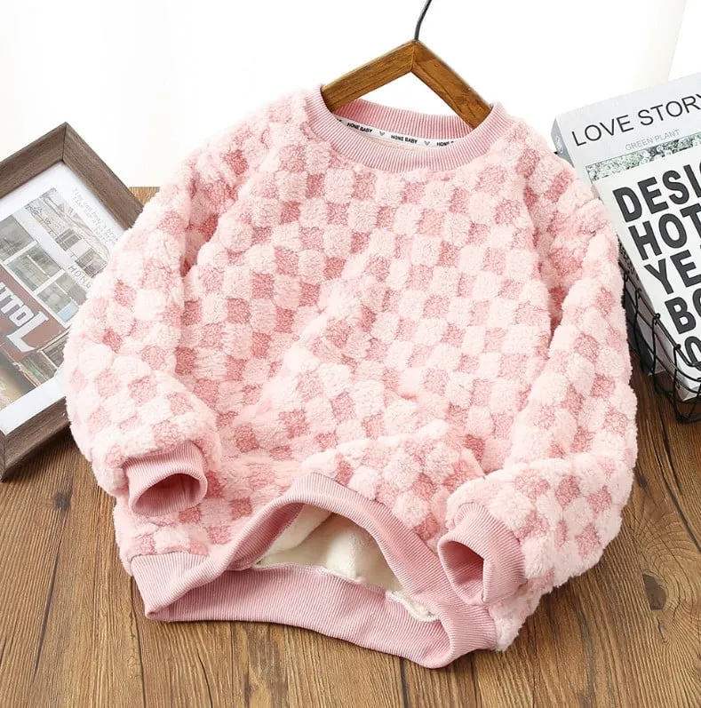 Fuzzy Checker Pullover Preorder