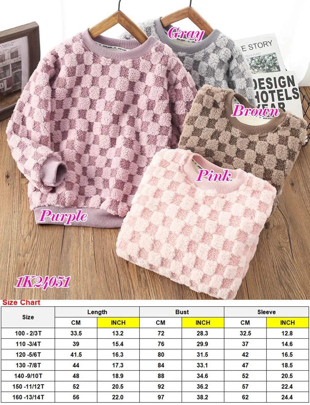 Fuzzy Checker Pullover Preorder
