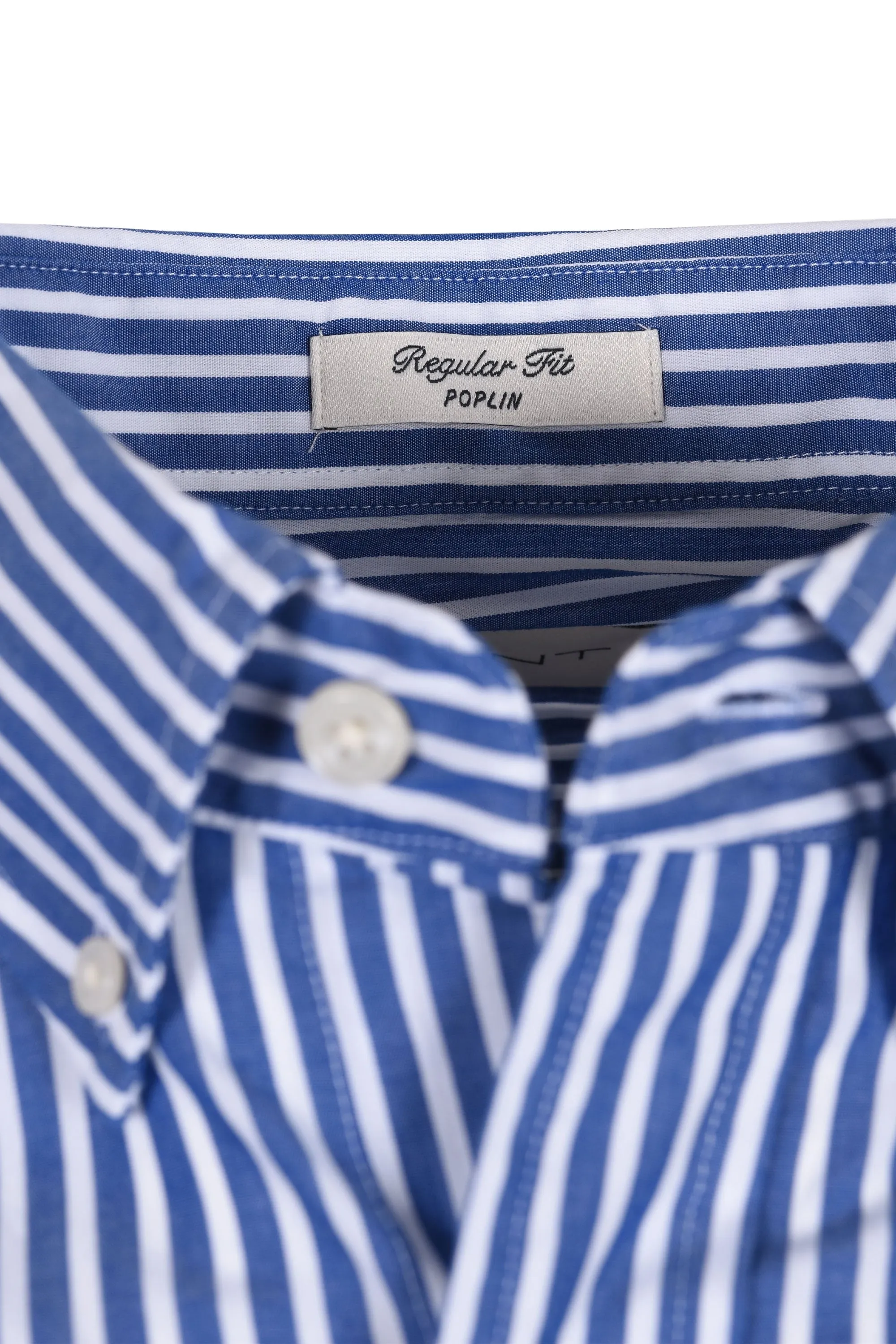 Gant Reg Poplin Stripe Shirt College Blue