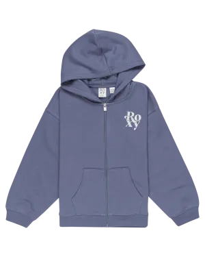 Girls Evening Hike Zip Hoodie in Wild Wind Blue