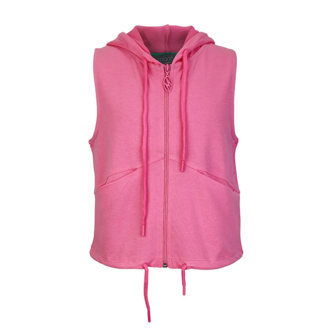 GIRLS FUCHSIA SHORT HOODIE SET