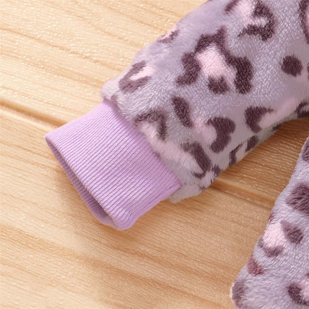 Girls Leopard Long Sleeve Pullover & Pants Toddler Girls Wholesale