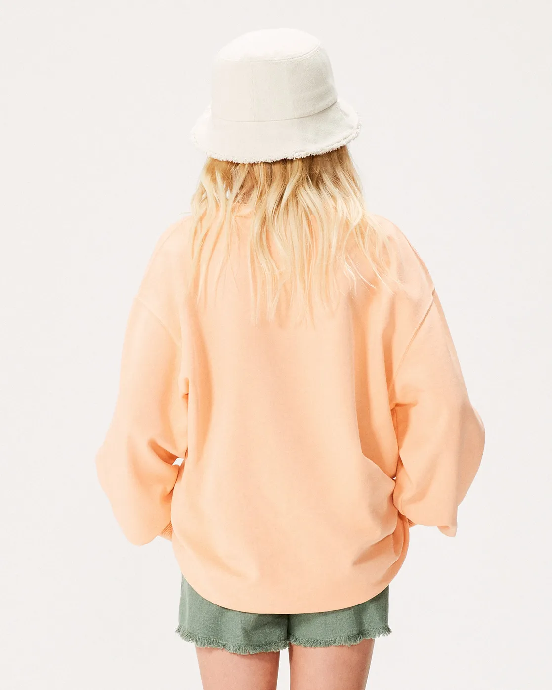 Girls Lineup Hoodie in Peach Parfait