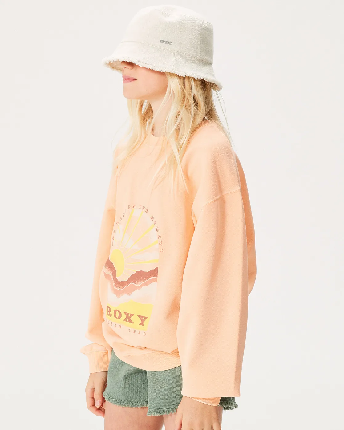 Girls Lineup Hoodie in Peach Parfait