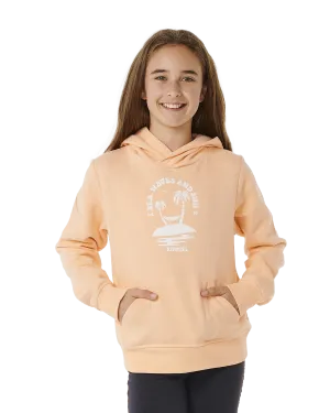 Girls Re-Entry Hoodie in Bright Peach