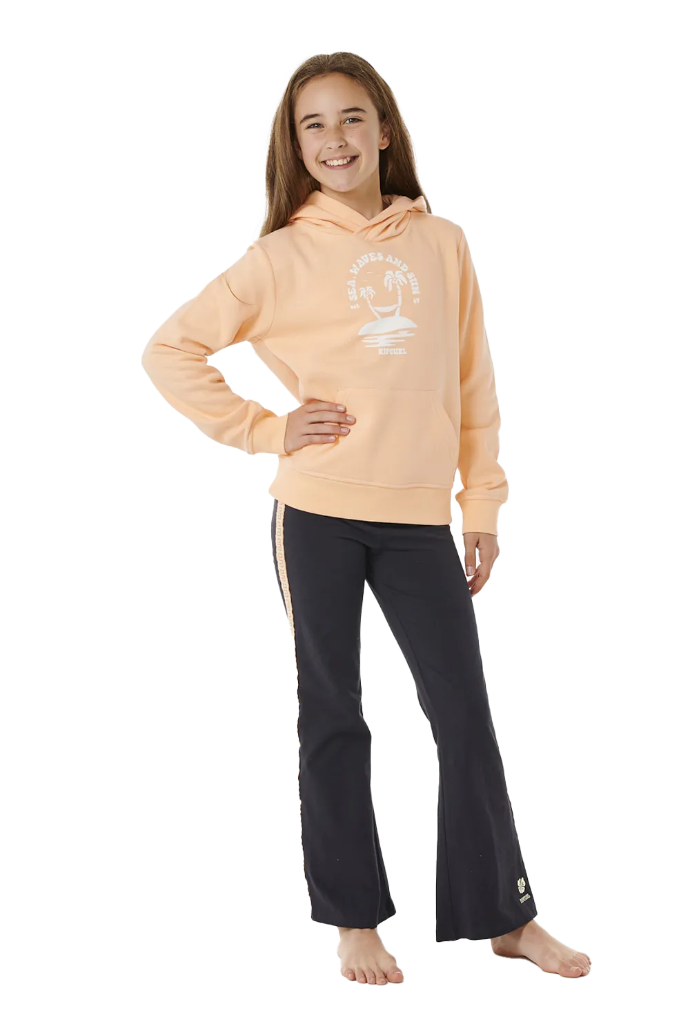 Girls Re-Entry Hoodie in Bright Peach