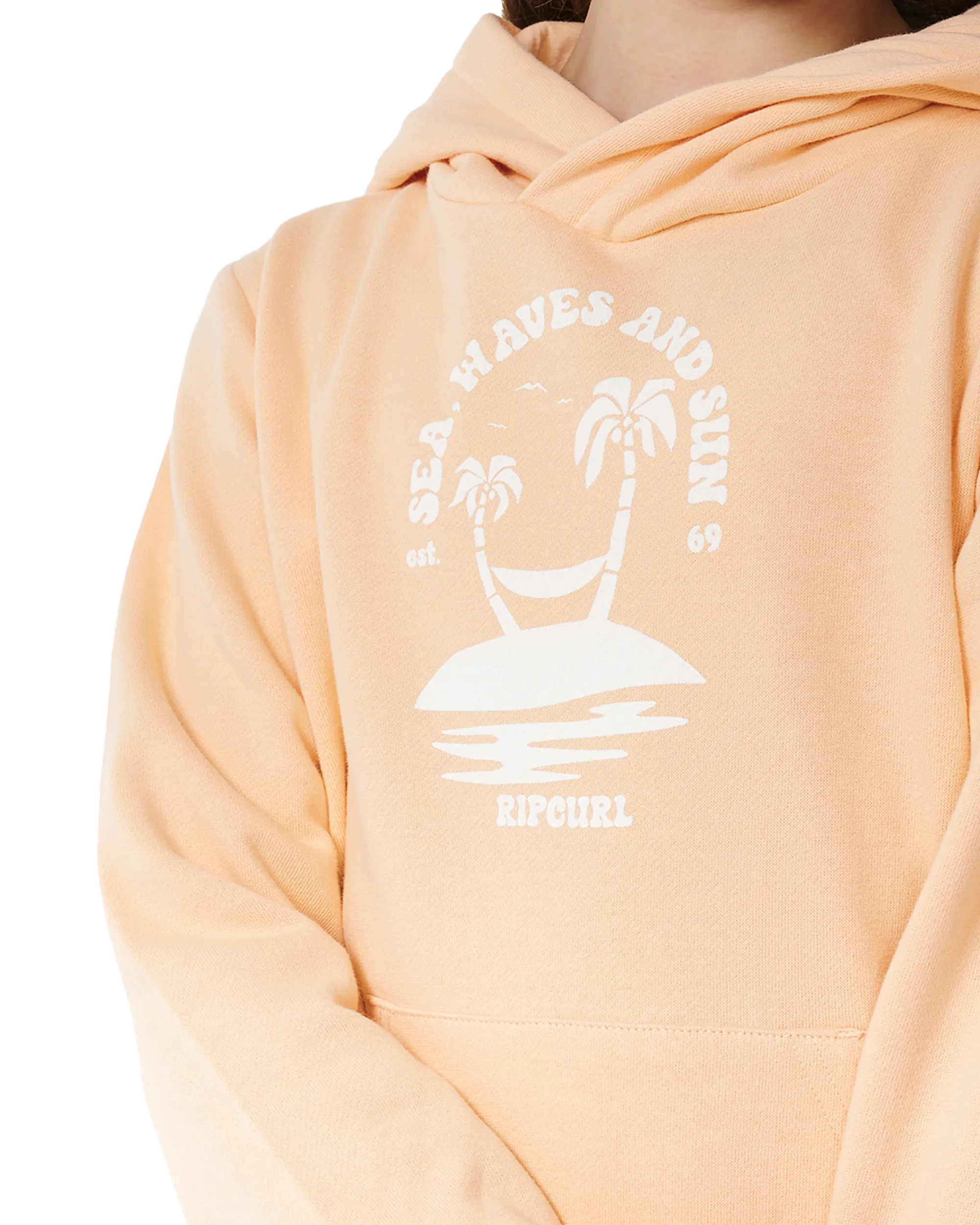Girls Re-Entry Hoodie in Bright Peach