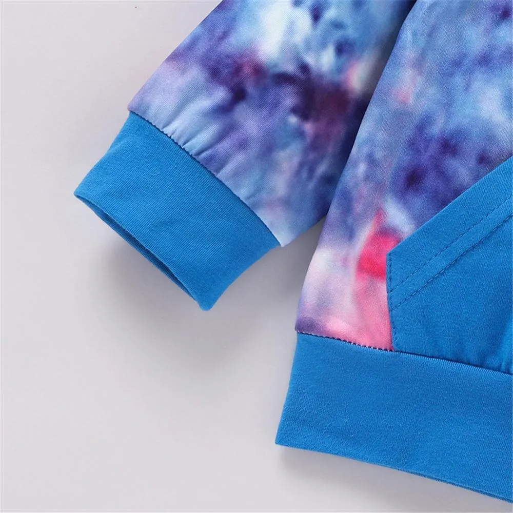 Girls Tie Dye Hooded Top & Pants Wholesale Little Girl Boutique Clothing