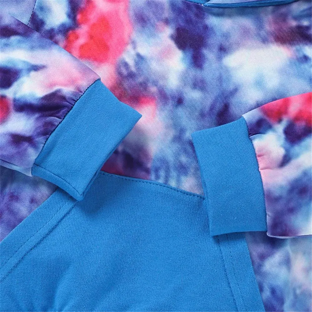Girls Tie Dye Hooded Top & Pants Wholesale Little Girl Boutique Clothing