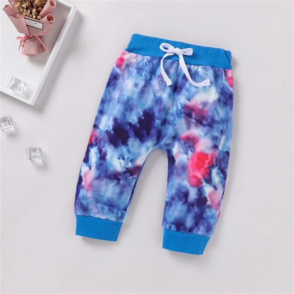 Girls Tie Dye Hooded Top & Pants Wholesale Little Girl Boutique Clothing