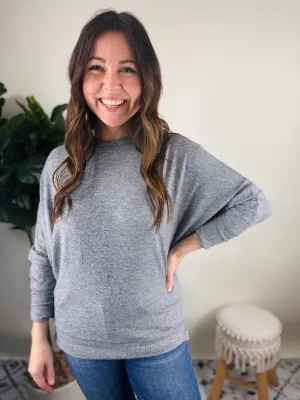 Go Getter Grey Long Sleeve Top