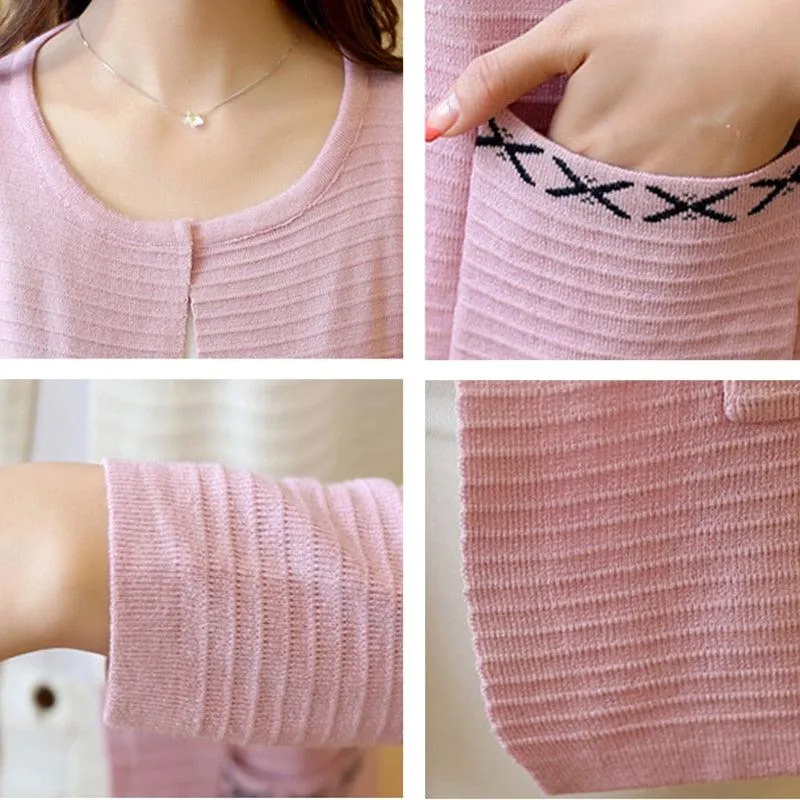 Gorgeous Women's Cardigan Sweaters - Knitted Coat Women's Top - Feminine Long Sleeve Warm Jacket Sweater (TB8C)(BCD2)(BCD4)(F23)(F35)