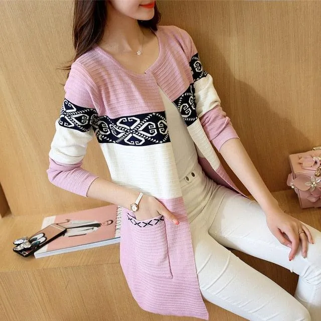Gorgeous Women's Cardigan Sweaters - Knitted Coat Women's Top - Feminine Long Sleeve Warm Jacket Sweater (TB8C)(BCD2)(BCD4)(F23)(F35)