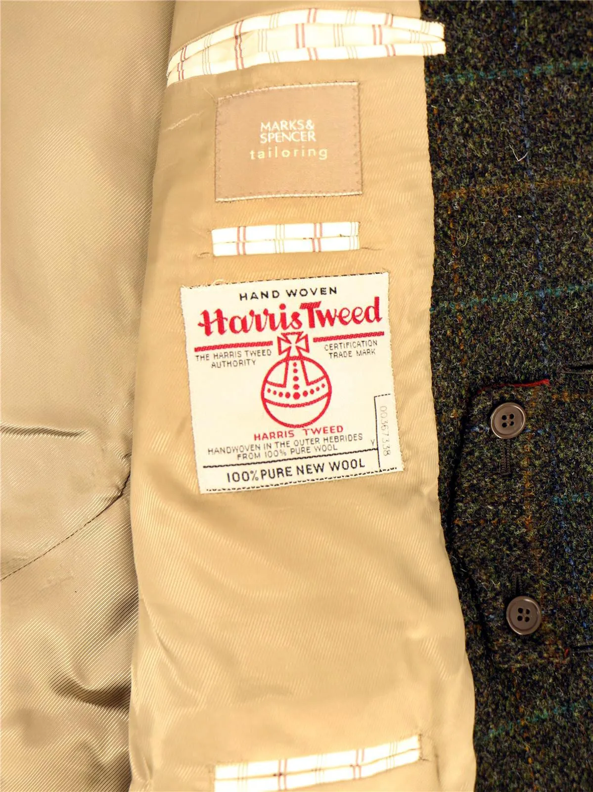 Green True Vintage Harris Tweed Jacket