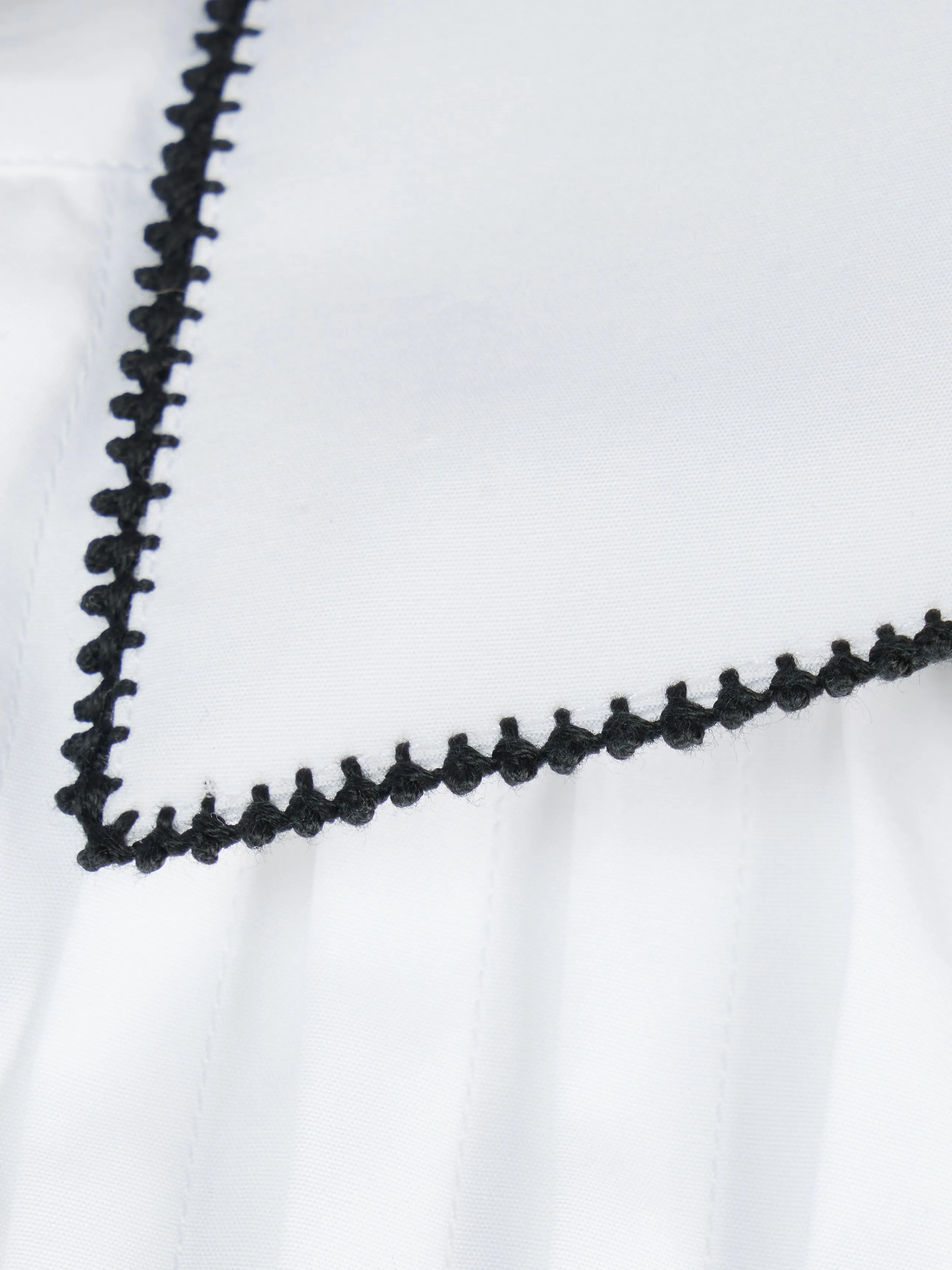 Hand-Embroidered Cotton Long Smoking Shirt
