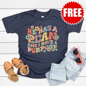 He Has A Plan Youth Tee - 0