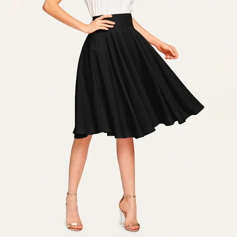 High Rise Wide Waistband Circle Skirt
