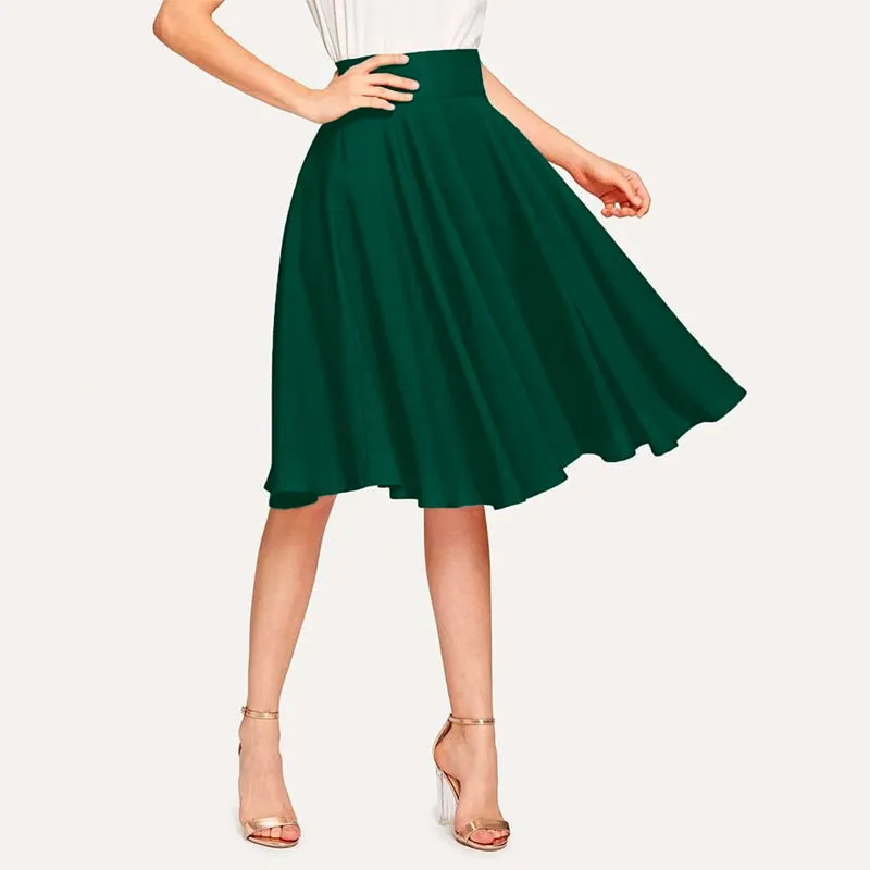 High Rise Wide Waistband Circle Skirt