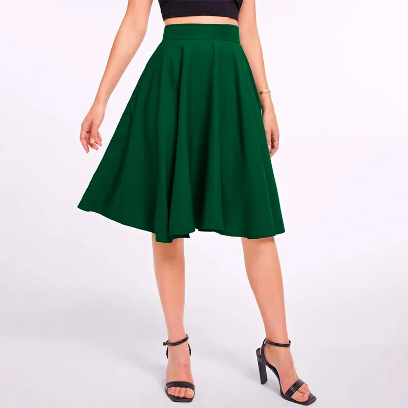 High Rise Wide Waistband Circle Skirt