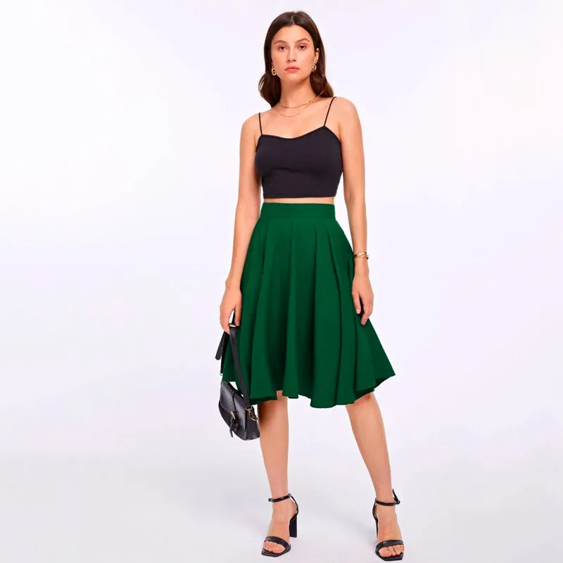 High Rise Wide Waistband Circle Skirt