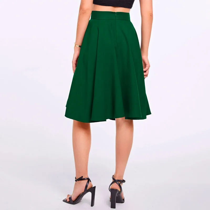 High Rise Wide Waistband Circle Skirt