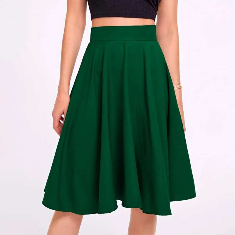 High Rise Wide Waistband Circle Skirt