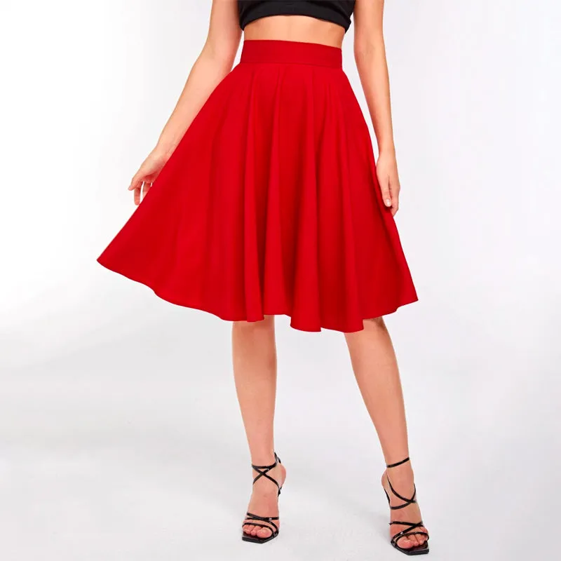 High Rise Wide Waistband Circle Skirt