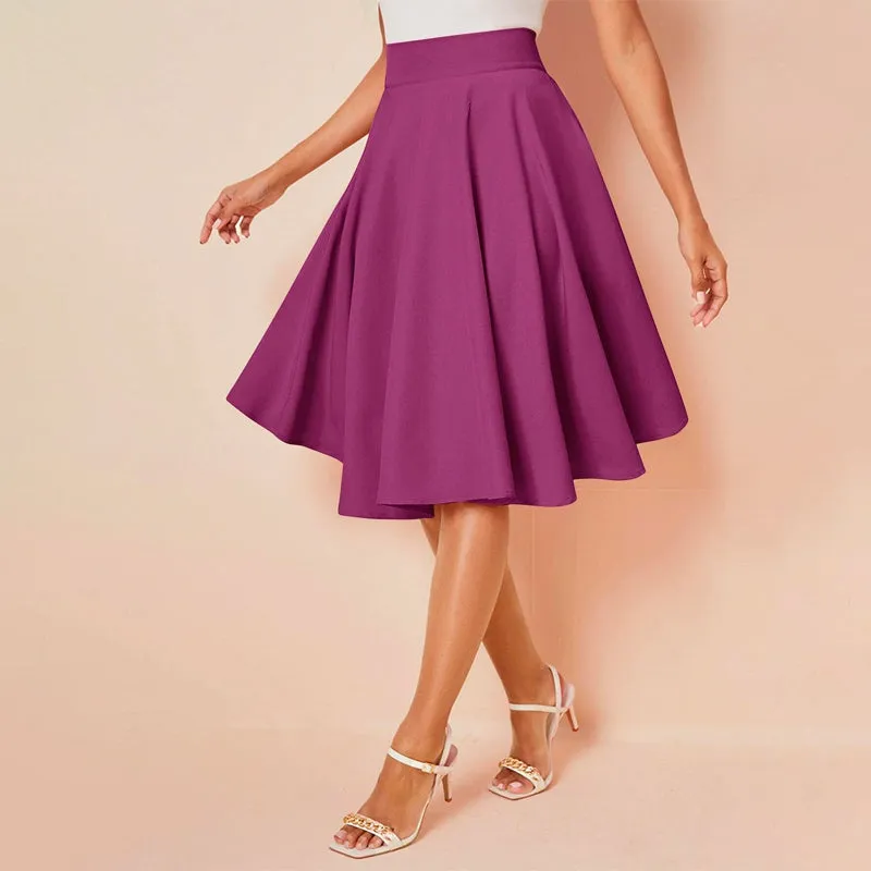 High Rise Wide Waistband Circle Skirt
