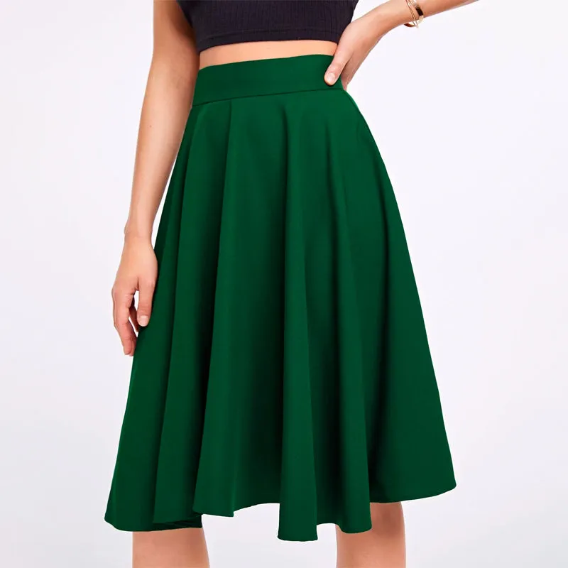High Rise Wide Waistband Circle Skirt