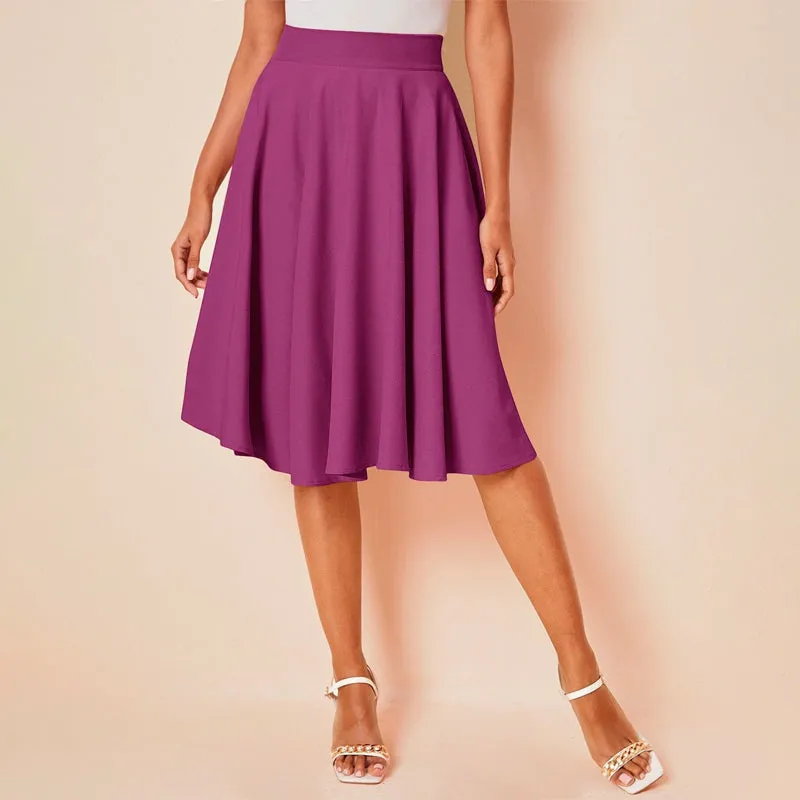 High Rise Wide Waistband Circle Skirt
