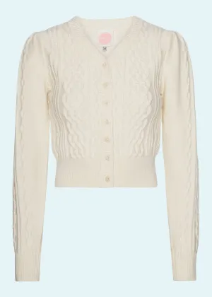Ice Breaker Cardigan i naturhvid