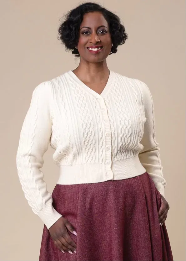 Ice Breaker Cardigan i naturhvid