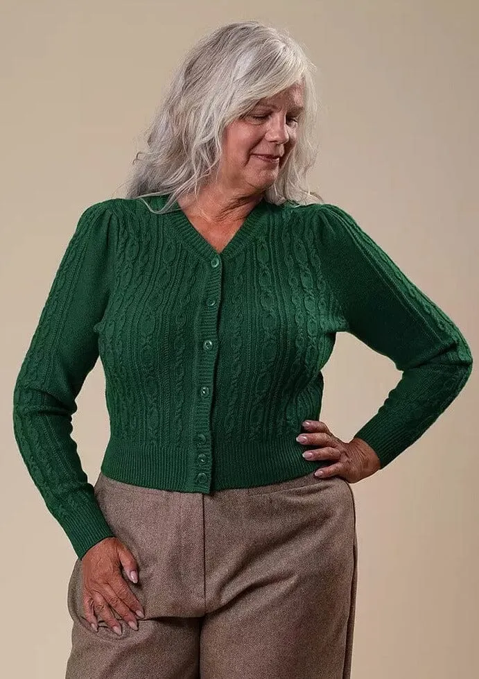 Ice Skater Cardigan, Emerald grøn