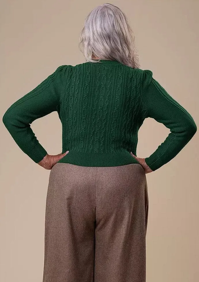 Ice Skater Cardigan, Emerald grøn