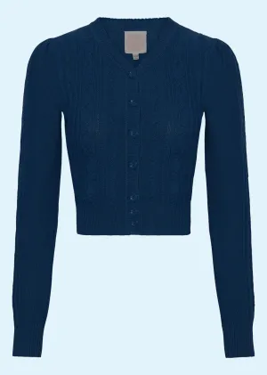 Ice Skater Cardigan i navy