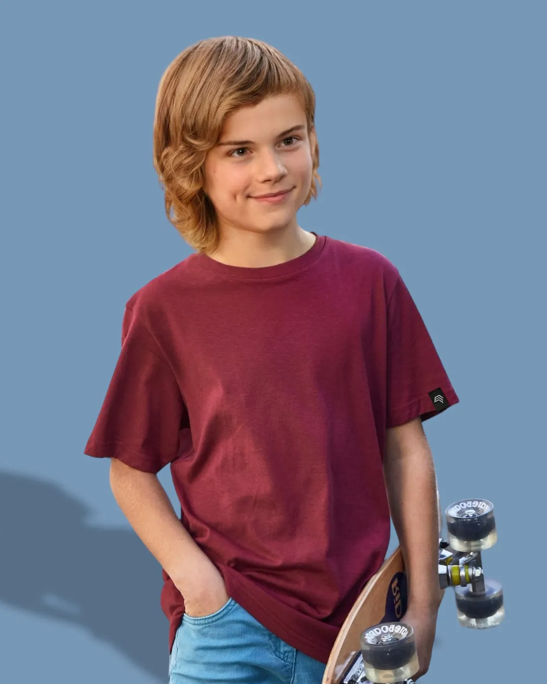 JAN 8008B ― Kinder/Jungen Bio-Baumwolle T-Shirt - Weiß