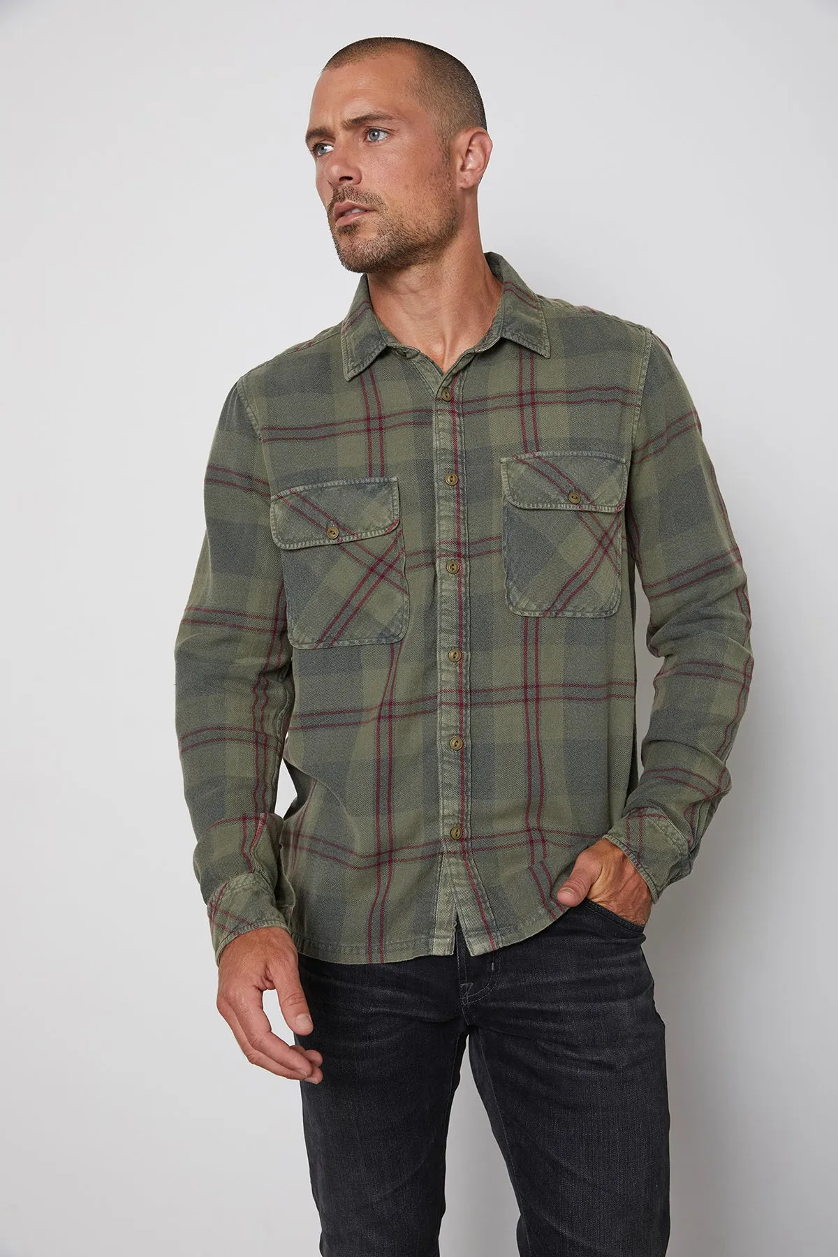 KIRK PLAID BUTTON-UP SHIRT