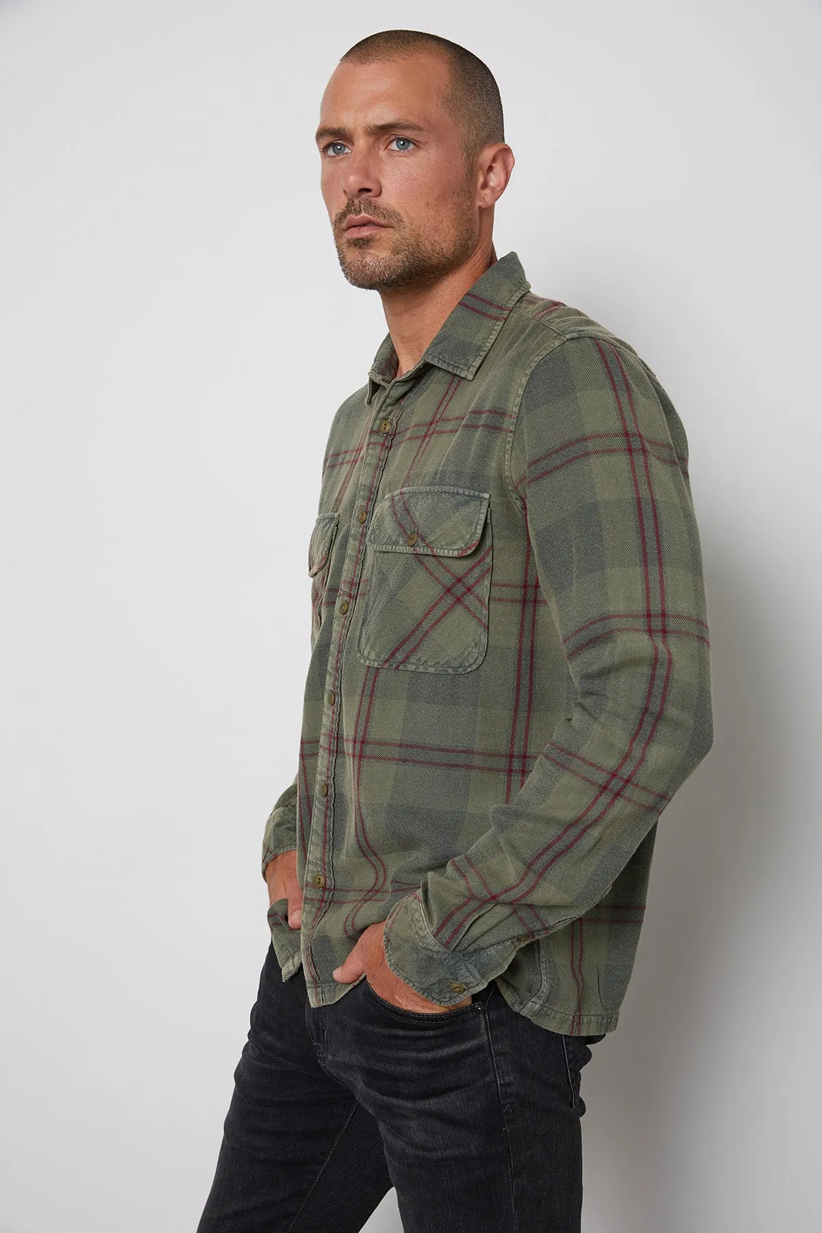 KIRK PLAID BUTTON-UP SHIRT