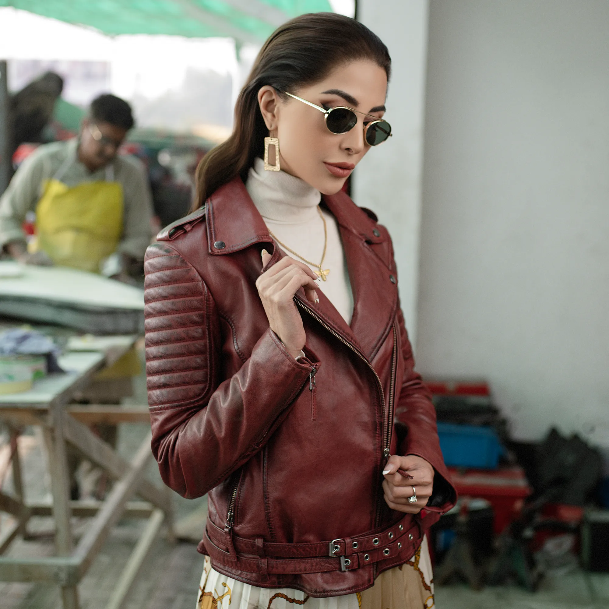 KV5 BIKER STAR SERIES - BURGENDY | Kaptan