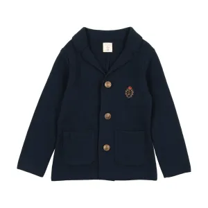 Lil Legs Analogie Navy Crest Knit Blazer