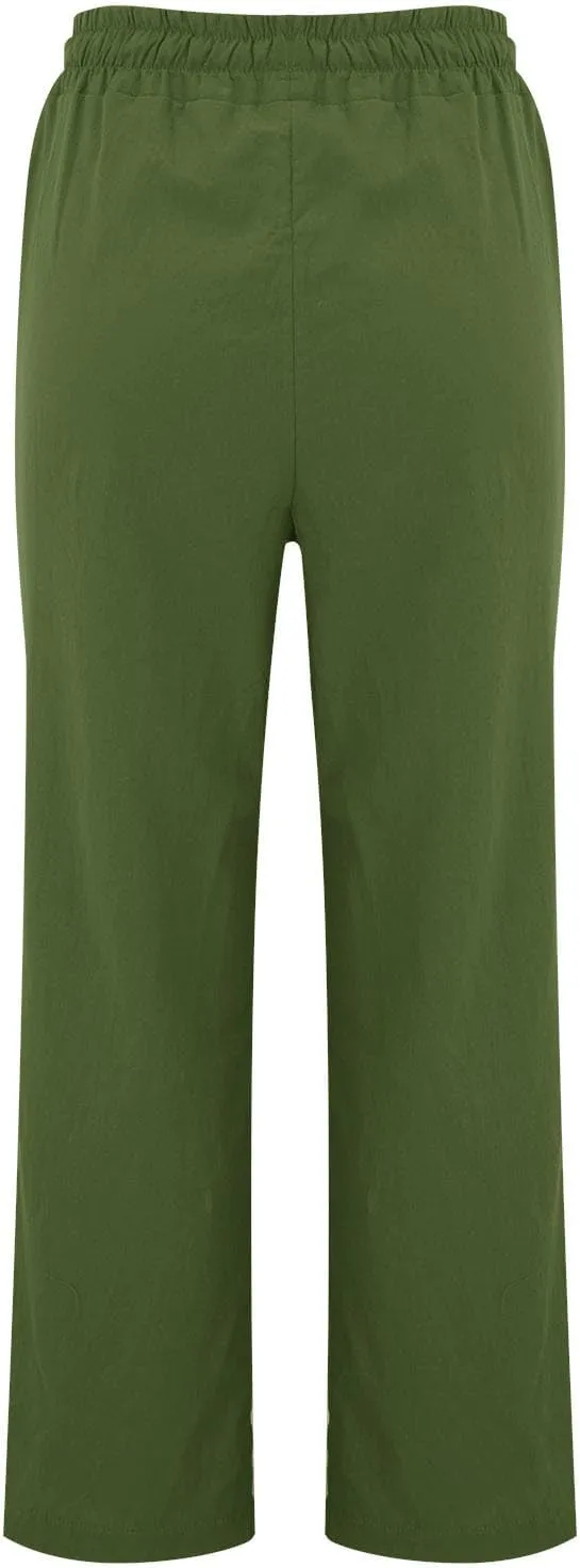 Linen Pants Women Relaxed Fit Linen Pants - Women's Lightweight Summer Casual with Comfortable Elastic Waist