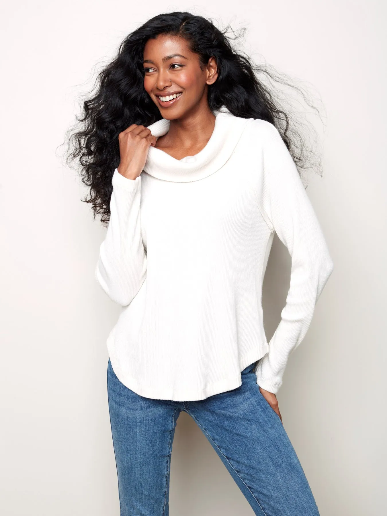 LONG SLEEVE SOFT RIB TOP