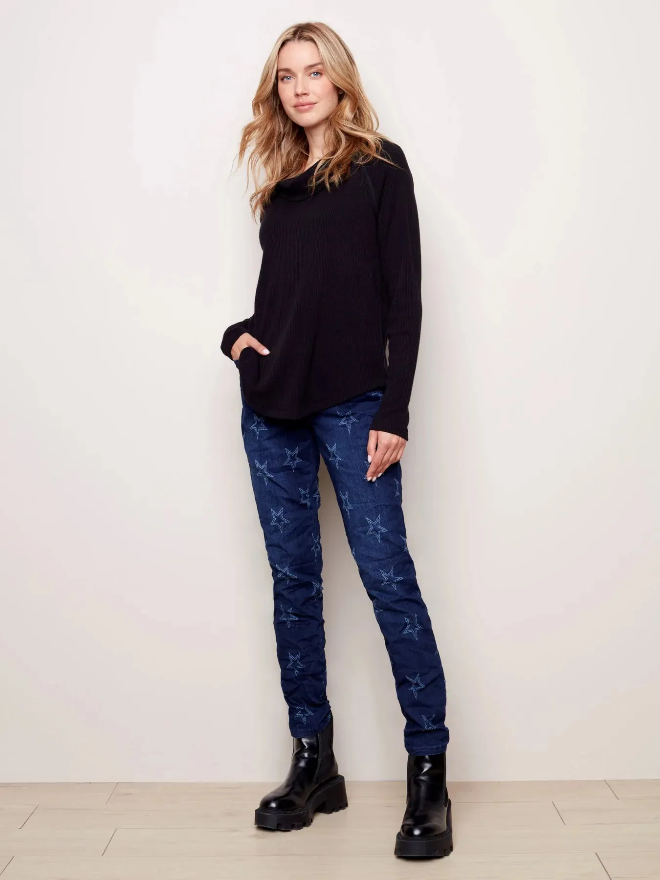 LONG SLEEVE SOFT RIB TOP