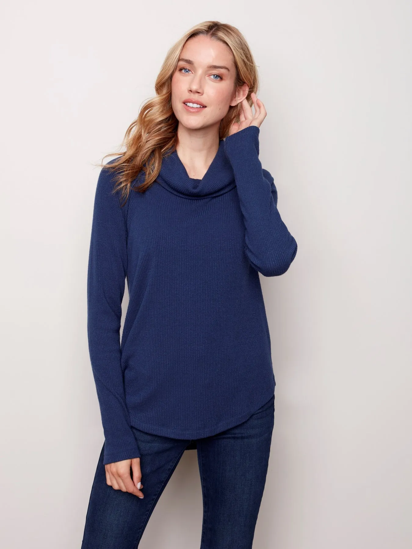 LONG SLEEVE SOFT RIB TOP