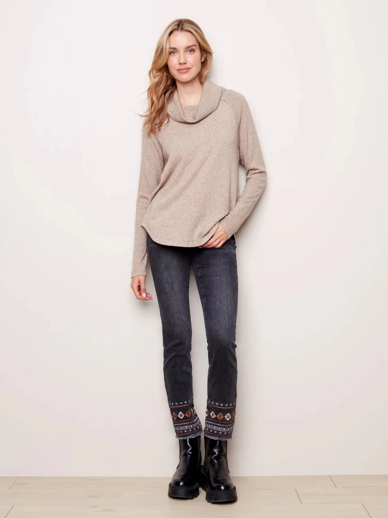 LONG SLEEVE SOFT RIB TOP