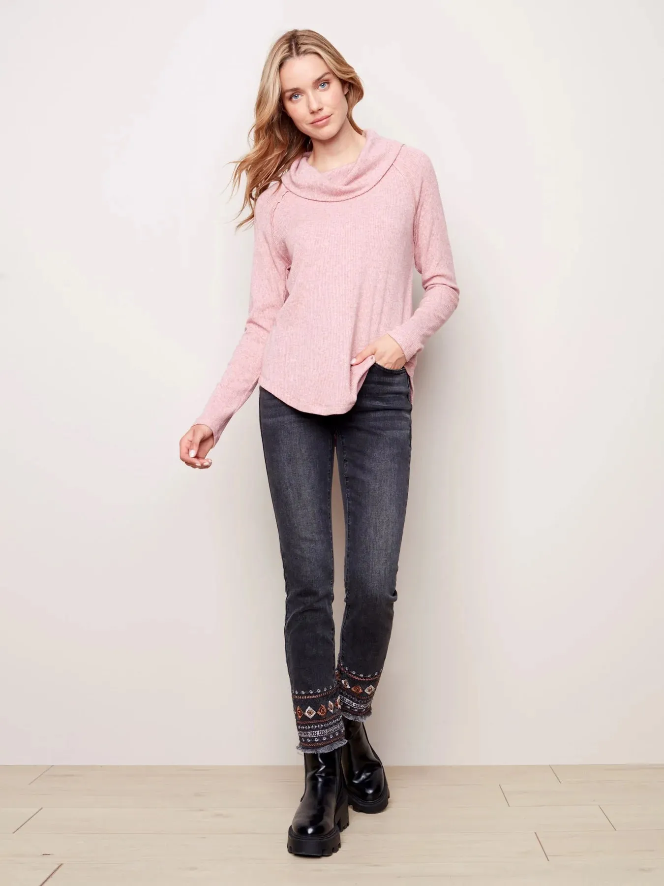 LONG SLEEVE SOFT RIB TOP
